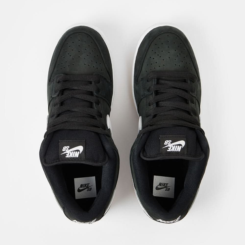 Nike SB Dunk Low Pro Premium Skate Shoes - Black/White-Black