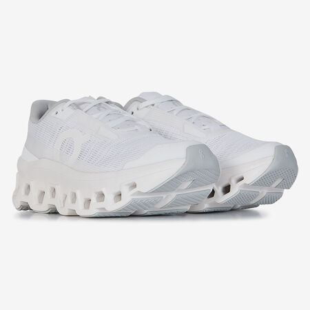 On Cloudmonster Void mesh low-top White