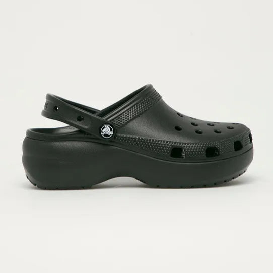 CROCS black platform clogs