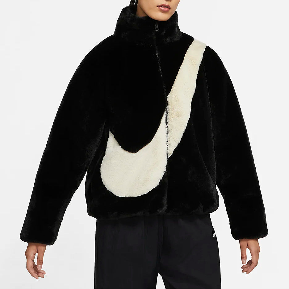 Nike Faux Fur Swoosh Jacket